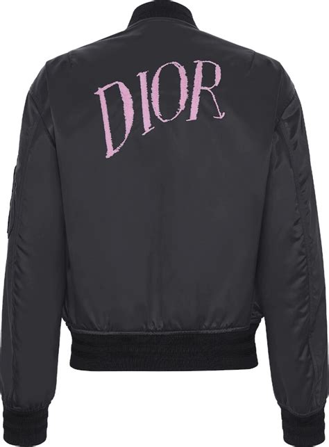 black dior and alex foxton logo embroidered bomber jacket|Dior Logo.